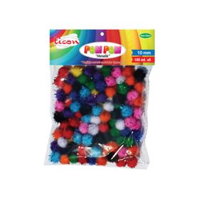 Ticon Metalik 10 mm 100'lü Ponpon