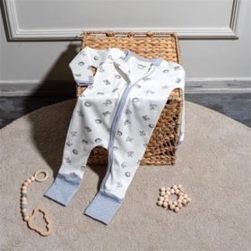 Tiffany 1219 Gri Baby Erkek Bebek Fermuarlı Uyku Tulumu