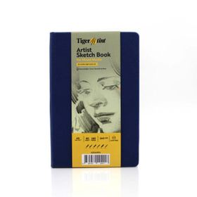 Tigertint A5 140 gr 80 Yaprak Sketch Book Mavi Sert Kapaklı Eskiz Defteri