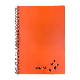 Tigra P.P Kapak 96 Yaprak A4 Kareli Td 096 Turuncu Spiralli Defter