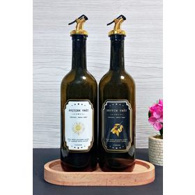 Tilbe Home 2'li 750 ml Zeytinyağı Ayçiçekyağı Yağdanlık