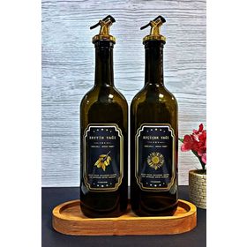 Tilbe Home 2'li 750 ml Zeytinyağı Ayçiçekyağı Yağdanlık