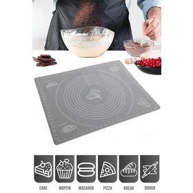 Tilbe Home Gri Silikon Hamur Açma Matı