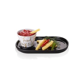Tilbe Home Konik Sosluk ve Oval Sunum Tabağı