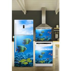 Tilki Dünyası 0030 Buzdolabı Bulaşık Makinesi ve Ocak Arkası Set Yapışkanlı Folyo