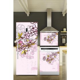 Tilki Dünyası 0031 Buzdolabı Bulaşık Makinesi ve Ocak Arkası Set Yapışkanlı Folyo