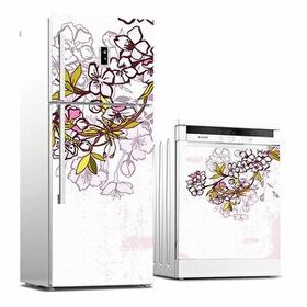 Tilki Dünyası 0031 Buzdolabı Bulaşık Makinesi ve Ocak Arkası Set Yapışkanlı Folyo