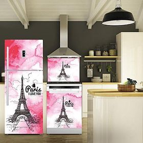 Tilki Dünyası 0034 Paris Buzdolabı-Bulaşık Makinesi-Ocak Arkası Sticker Set