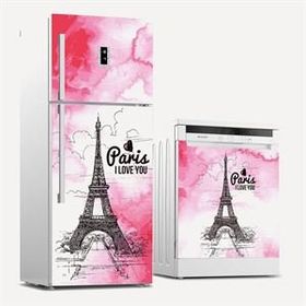 Tilki Dünyası 0034 Paris Buzdolabı-Bulaşık Makinesi-Ocak Arkası Sticker Set
