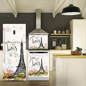 Tilki Dünyası 0035 Paris Buzdolabı-Bulaşık Makinesi-Ocak Arkası Sticker Set