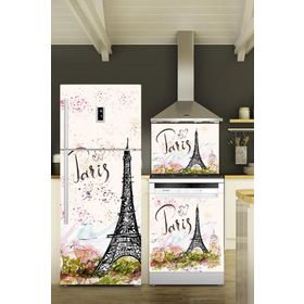Tilki Dünyası 0035 Paris Buzdolabı-Bulaşık Makinesi-Ocak Arkası Sticker Set