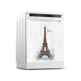 Tilki Dünyası 0062-BMAKN00039 Paris Bulaşık Makinesi Kapak Sticker