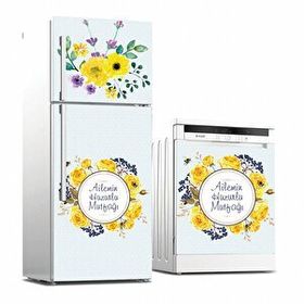 Tilki Dünyası 0064 Buzdolabı ve Bulaşık Makinesi Takım Sticker