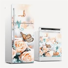 Tilki Dünyası 0103 Buzdolabı ve Bulaşık Makinesi Takım Sticker