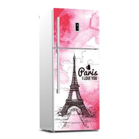 Tilki Dünyası 0138-BUZD000028 Paris Buzdolabı Kapağı Kaplama Sticker
