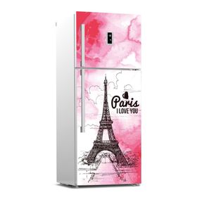 Tilki Dünyası 0138-BUZD000028 Paris Buzdolabı Kapağı Kaplama Sticker