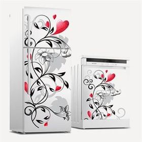Tilki Dünyası 0151 Buzdolabı ve Bulaşık Makinesi Takım Sticker