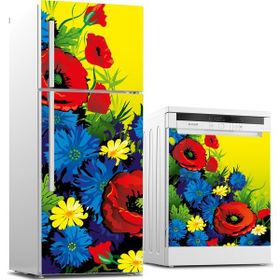 Tilki Dünyası 0186 Buzdolabı ve Bulaşık Makinesi Takım Sticker