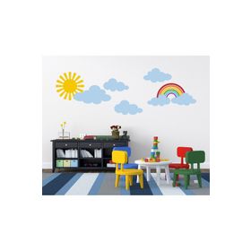 Tilki Dünyası 2291 Gökkuşağı Güneş Ve Bulutlar Bebek Çocuk Odası Duvar Sticker