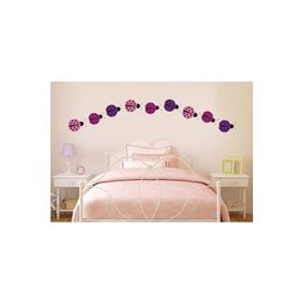 Tilki Dünyası 3011 Pembe Uğur Böcekleri Duvar Sticker