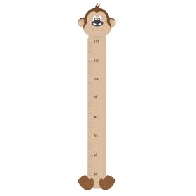 Tilki Dünyası 3108 Sevimli Maymun Boy Cetveli Duvar Sticker