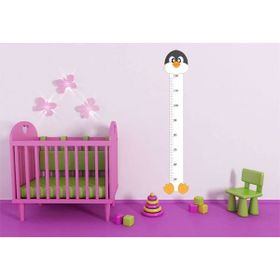 Tilki Dünyası 3109 Sevimli Penguen Boy Cetveli Duvar Sticker