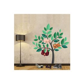 Tilki Dünyası 74056 Ağaç Askılık Yeşil Büyük Ağaç Duvar Sticker
