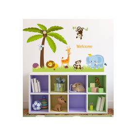 Tilki Dünyası 74785 Çocuk ve Bebek Odası Sevimli Hayvanlar Seti Duvar Sticker