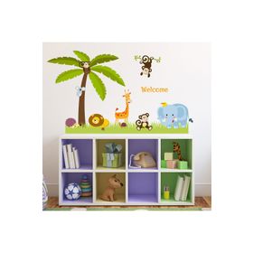 Tilki Dünyası 74785 Çocuk ve Bebek Odası Sevimli Hayvanlar Seti Duvar Sticker