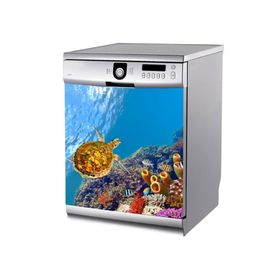 Tilki Dünyası Balıklar ve Kaplumbağ Bulaşık Makinası Stickerı