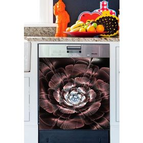Tilki Dünyası BLSK000042 Çiçek Büyüsü Bulaşık Makinası Kapak Stickerı