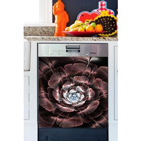 Tilki Dünyası BLSK000042 Çiçek Büyüsü Bulaşık Makinası Kapak Stickerı