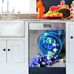 Tilki Dünyası BLSK000046 Mavinin Büyüsü Bulaşık Makinası Kapak Stickerı