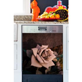 Tilki Dünyası BLSK000053 Kağıt Gül Bulaşık Makinası Kapak Stickerı