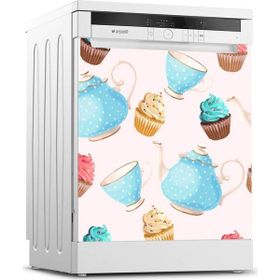 Tilki Dünyası BLSK000071 Pembe Eskitilmiş Gül Bulaşık Makinası Kapak Stickerı