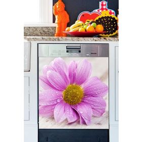 Tilki Dünyası BLSK000072 Su Damlası ve Mor Tutkusu Bulaşık Makinası Kapak Stickerı