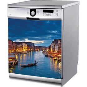 Tilki Dünyası BLSK0002 Venice Manzarası Bulaşık Makinası Stickerı
