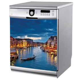 Tilki Dünyası BLSK0002 Venice Manzarası Bulaşık Makinası Stickerı