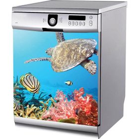 Tilki Dünyası BLSK0010 Deniz Altı Manzarası Bulaşık Makinası Stickerı