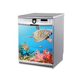 Tilki Dünyası BLSK0010 Deniz Altı Manzarası Bulaşık Makinası Stickerı