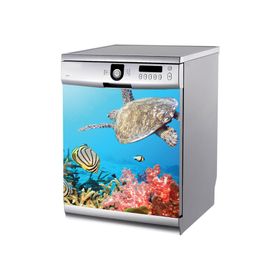 Tilki Dünyası BLSK0010 Deniz Altı Manzarası Bulaşık Makinası Stickerı
