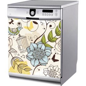 Tilki Dünyası BLSK0014 Floral Bulaşık Makinası Stickerı