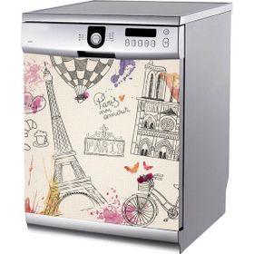 Tilki Dünyası BLSK0017 Paris Çizgi Bulaşık Makinası Stickerı