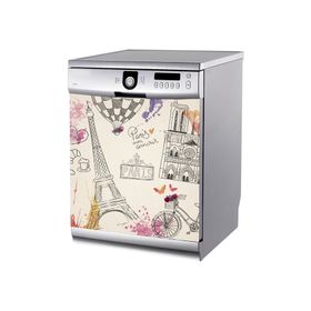 Tilki Dünyası BLSK0017 Paris Çizgi Bulaşık Makinası Stickerı