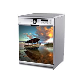 Tilki Dünyası BLSK0027 Kıyıdaki Sandal Bulaşık Makinası Stickerı
