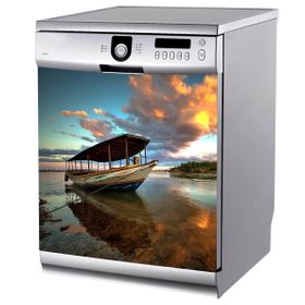 Tilki Dünyası BLSK0027 Kıyıdaki Sandal Bulaşık Makinası Stickerı