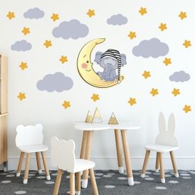 Tilki Dünyası Bulutlar Çocuk Odası Sticker