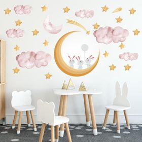 Tilki Dünyası Bulutlar Çocuk Odası Sticker