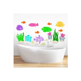 Tilki Dünyası DSKBN00004 Deniz Altı Manzarası Duşakabin ve Banyo Sticker