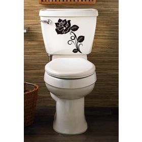 Tilki Dünyası Floral Gül Klozet Kapağı ve Banyo Sticker